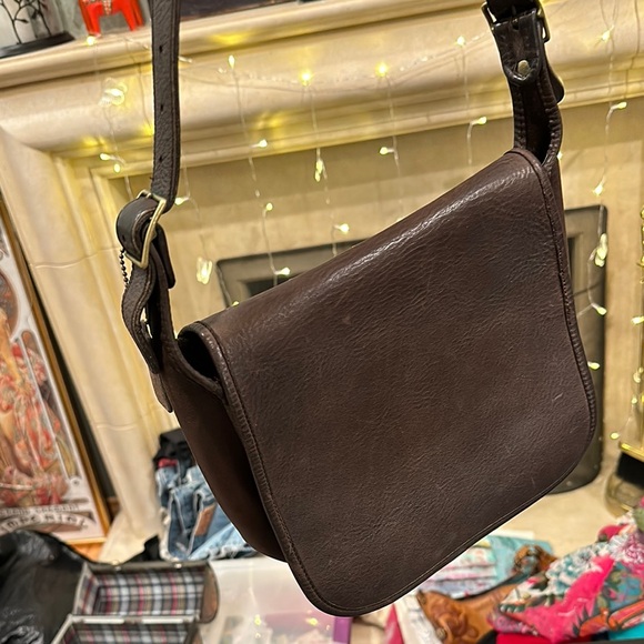 Vintage Coach Classic Shoulder Bag New York Brown Leather 327-7043 - Picture 1 of 17